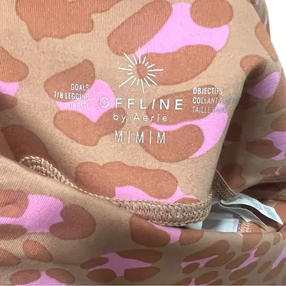 Offline by Aerie Pink Tank Animal Print Goals Leggings Size Medium - Image 9