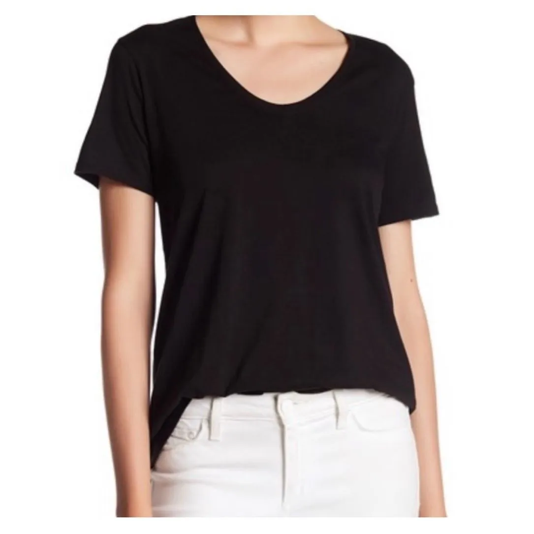 ✨Theory Pinati Parkbay Scoop Neck Black Sz Medium Tee T-shirt✨ - Image 2
