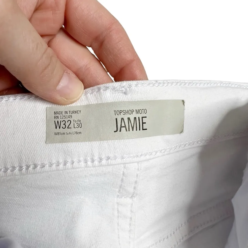 Topshop Moto White Jamie Skinny Leg Stretch Denim Jeans - Image 8