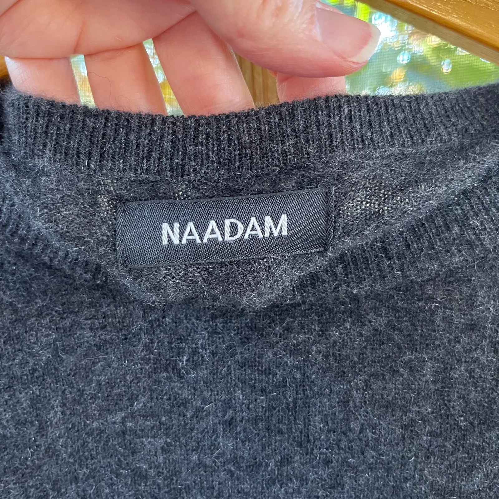 Naadam Cashmere Women's 100% Cashmere Charcoal Crew Neck Sweater Size M Gray Size M - Image 6