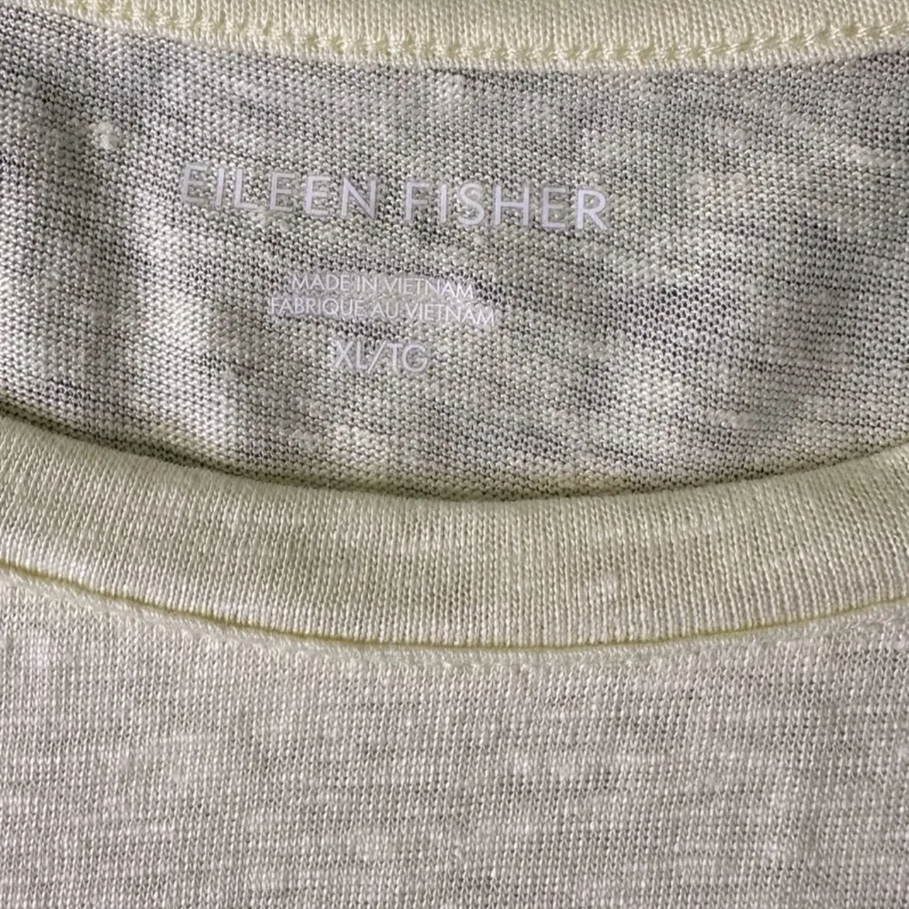 Eileen Fisher Organic Linen Jersey Square Boxy T Shirt Marigold‎ Yellow  XL NWT - Image 11