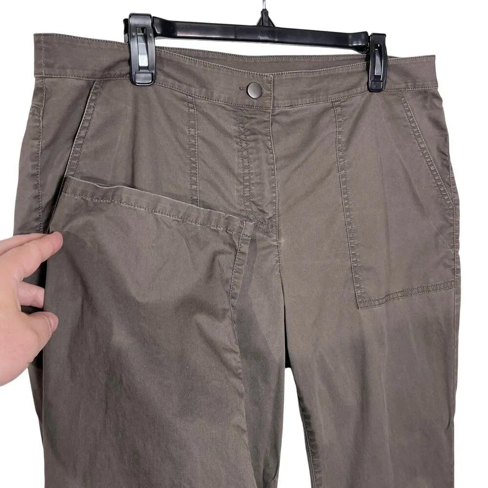 EILEEN FISHER Women’s Organic Cotton Straight Cut Utility Pant size 14 - Image 4