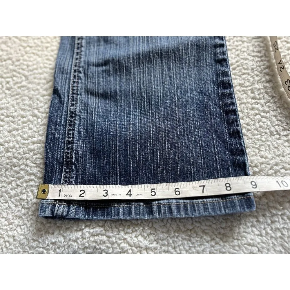 TOMMY HILFIGER Womens Freedom Jeans Low-Rise Flare Leg Medium Blue Size 6s - Image 9