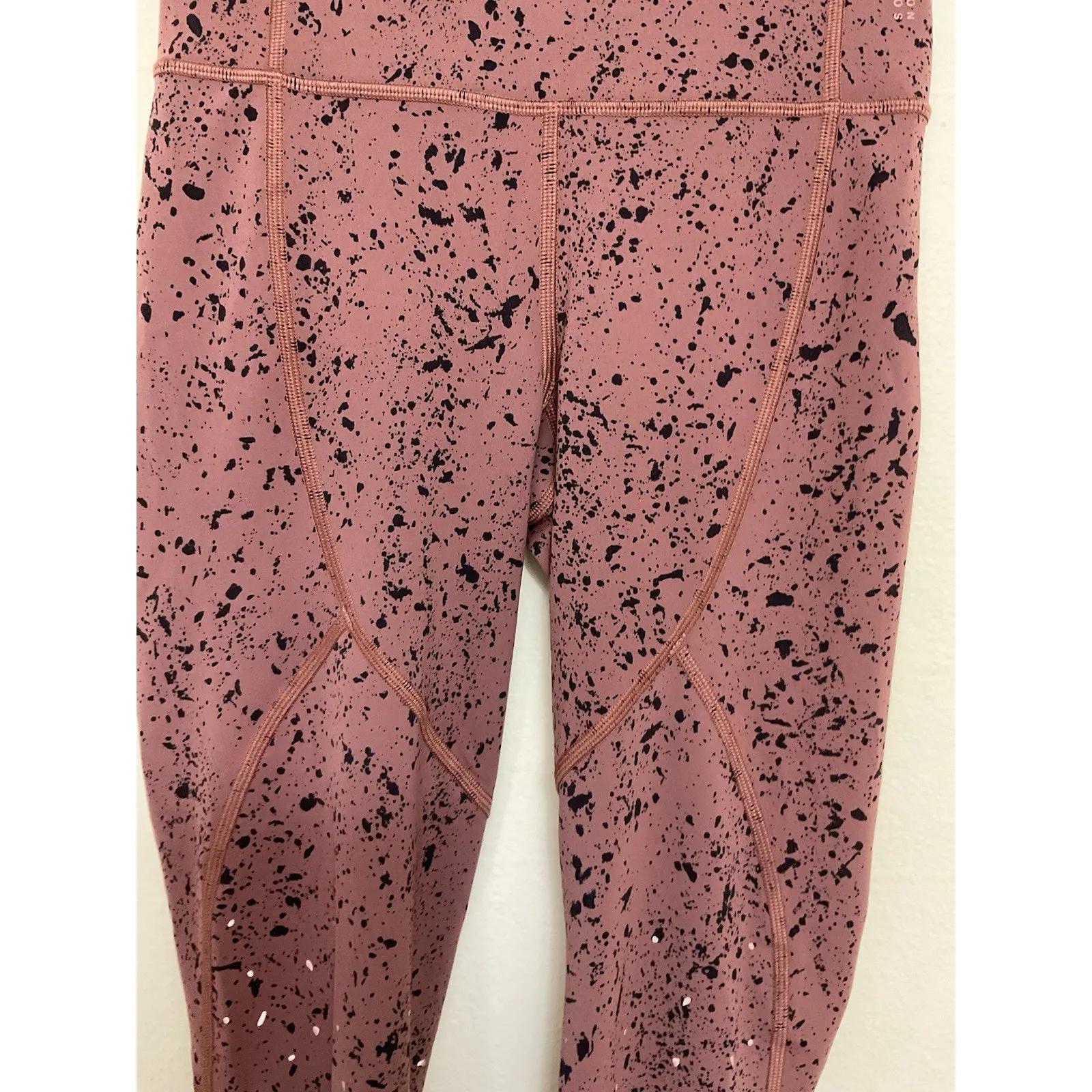 Lululemon X SoulCycle Tempo Splatter Adobe Dust Black‎ To The Beat Tight Size 4 Black - Image 13