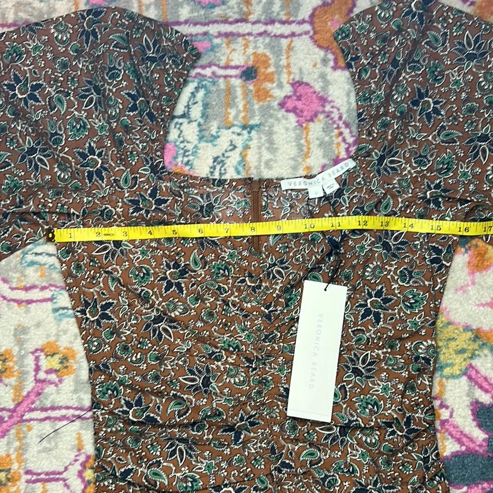 Veronica Beard Nadi Dress in Cinnamon Multi Floral NWT Size 0 MSRP $398 - Image 9