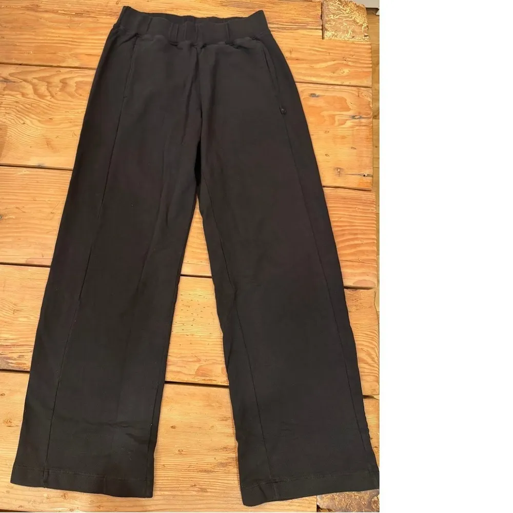 American Giant Classic Cotton Sweatpant Black Straight Leg Lounge Casual Women S - Image 8