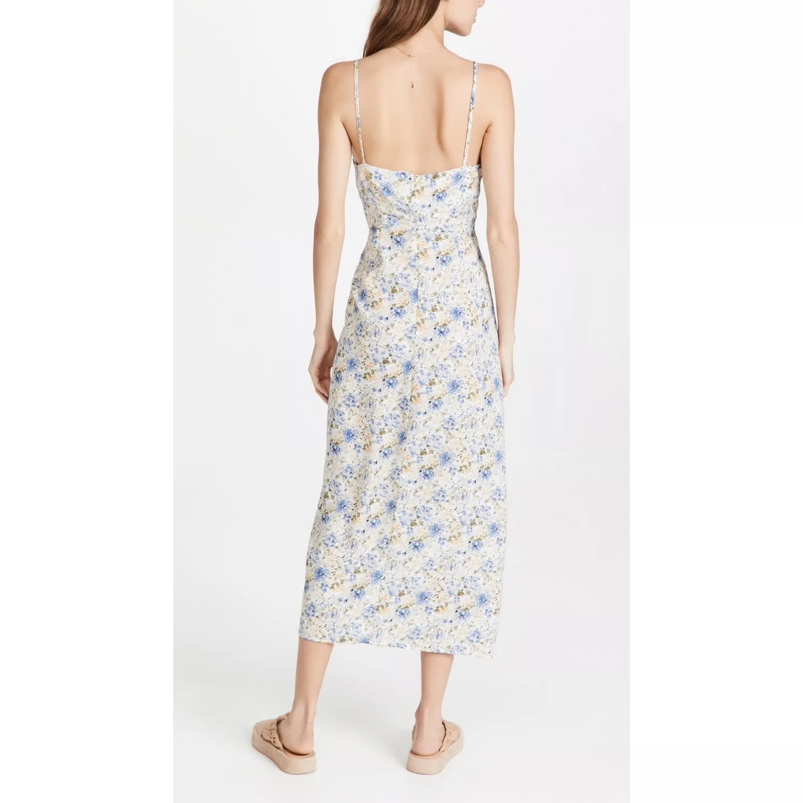 NWT En Saison Floral Midi Slip Dress Small Cottage Feminine Wedding Romantic White - Image 14