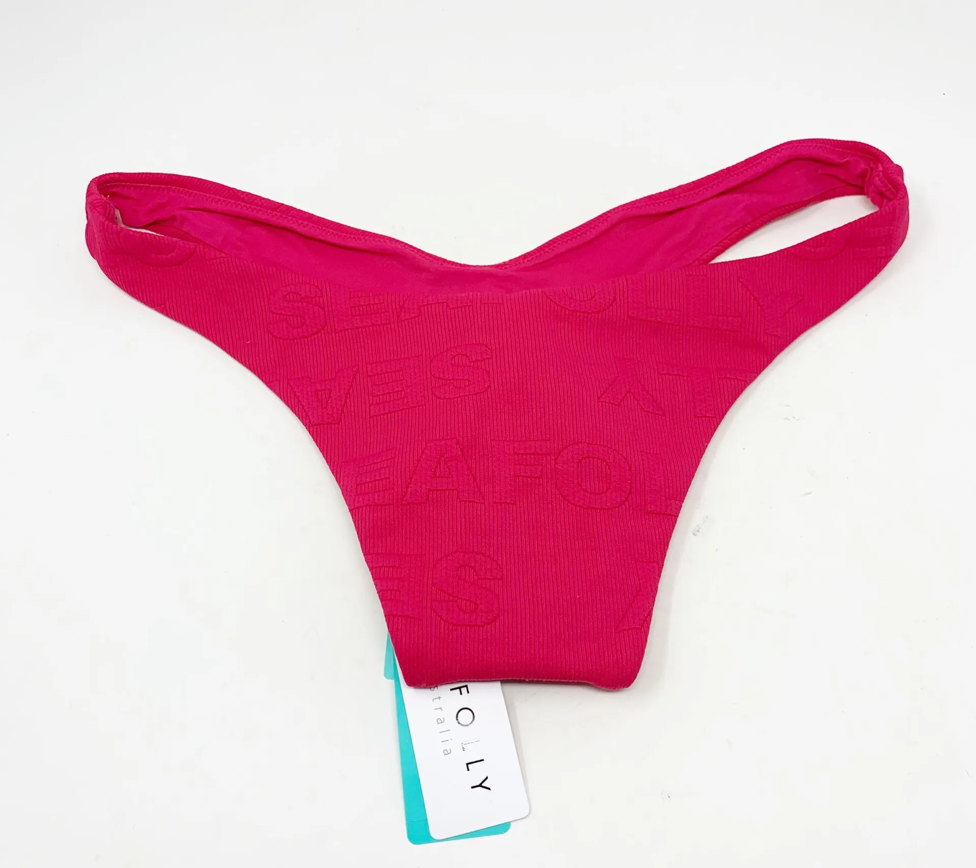 Size 10 Pink V High Cut Rio Bikini Bottom - Image 5