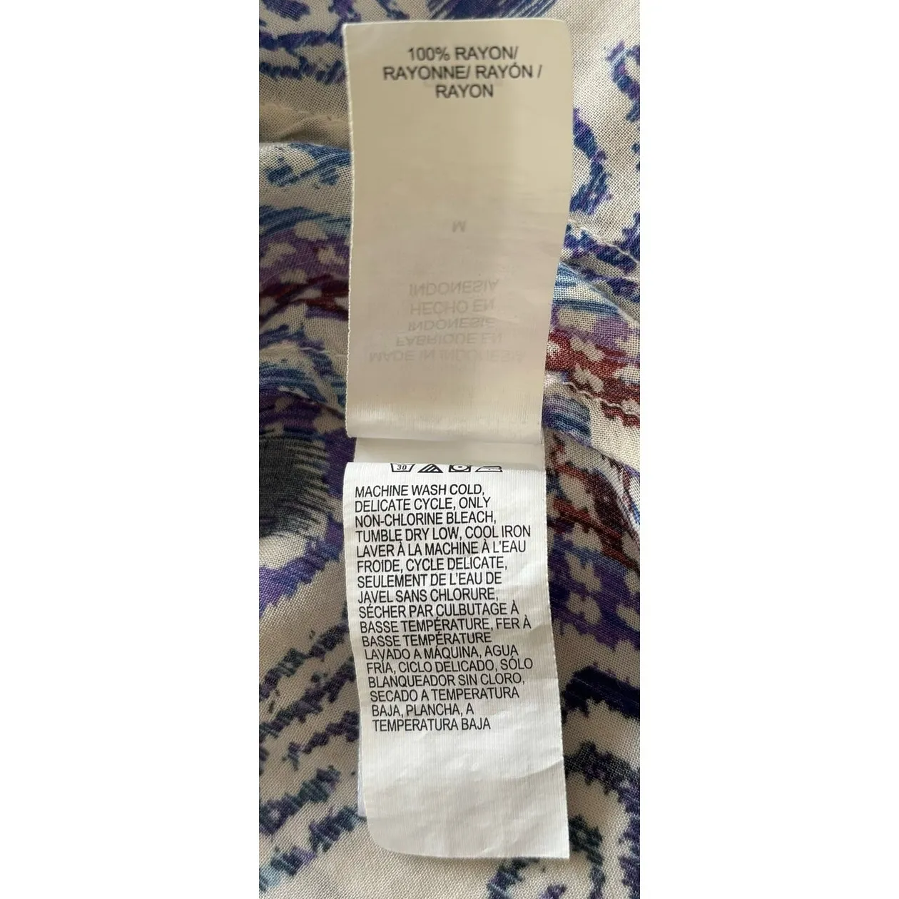 Lucky Brand Multicolor Cap Sleeve Abstract Top Size M - Image 6