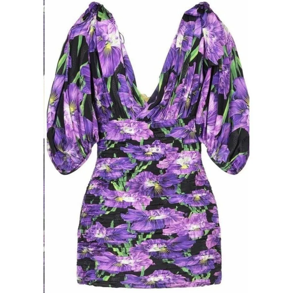 NWT Gucci Poppy Floral Short Dress Size IT 38 - Image 4