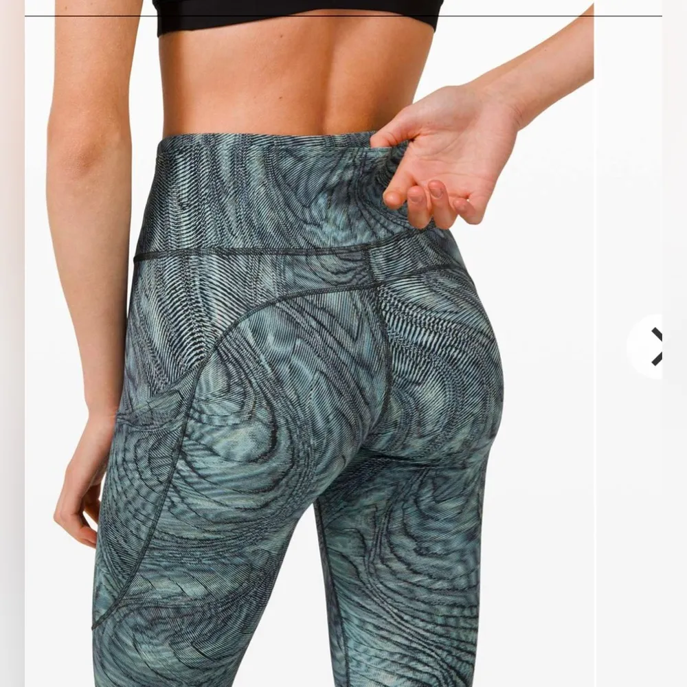 Lululemon Women Fast Free Tight Nulux 23” High Rise Dimensional Icing Blue Sz 6 - Image 4