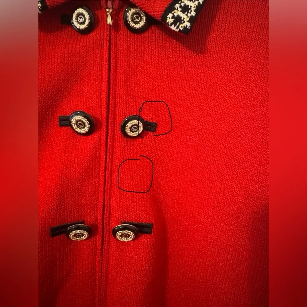 Vintage St. John Collection Knit Jacket Old Money Classic Holiday Career Size 4 - Image 3