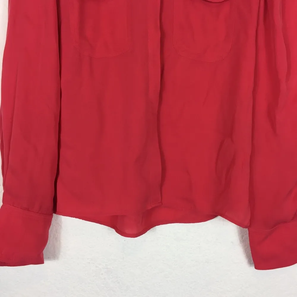 A.L.C. Juliette Silk Utility Blouse In Strawberry - Image 9