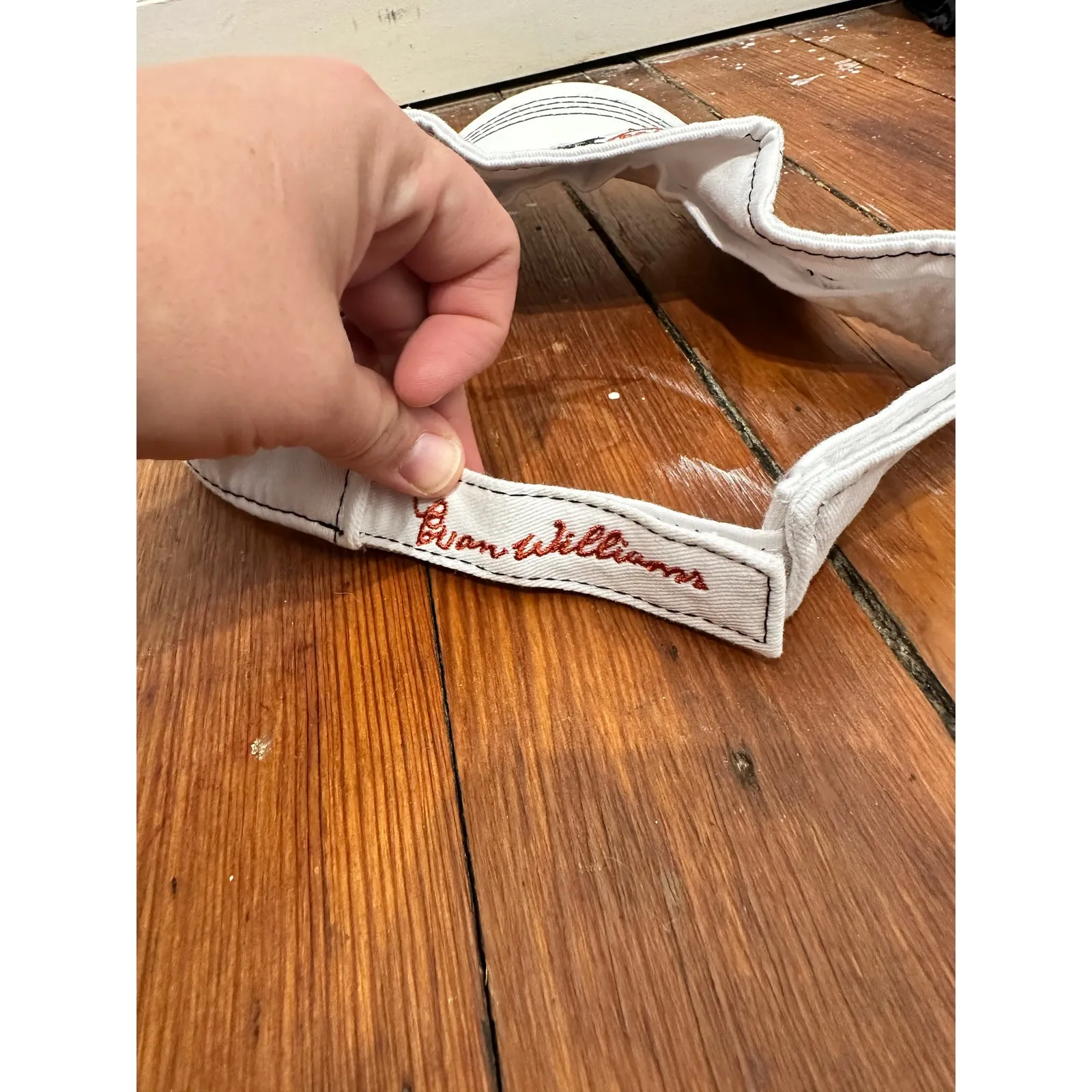 EVAN WILLIAMS Bourbon White Adjustable Open Evan Williams Signature Visor - Image 3