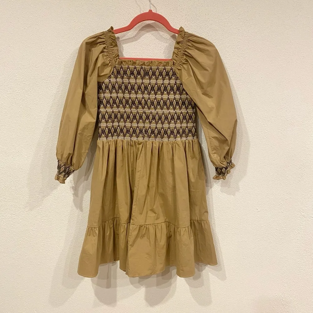 Shoshanna Celina Smocked Dress Size 2 EUC - Image 5