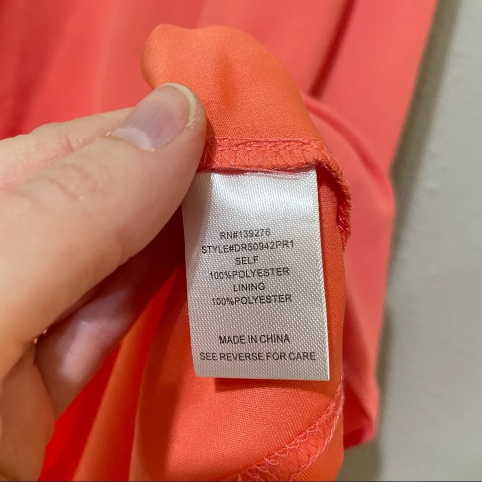 Daniel Rainn Coral Sleeveless Pleated Back Mini Dress Womens S Preppy Casual Sun - Image 2