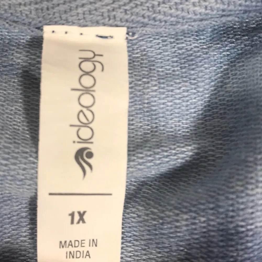 Ideology Blue Lace Up Tie Dye Tunic Sweatshirt Size 1X NWOT - Image 33