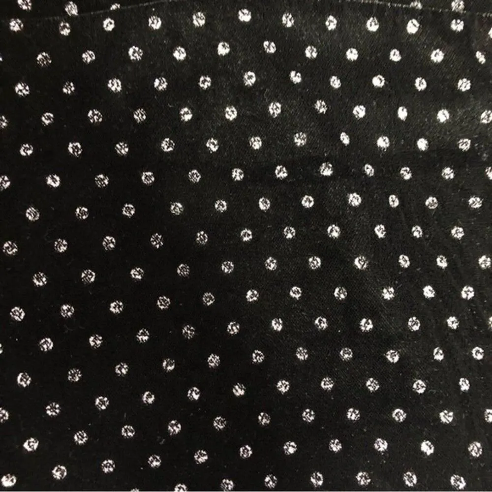 Express Velvet Deep V-neck Metallic Polka Dots Long Sleeve Peplum Top - Image 7