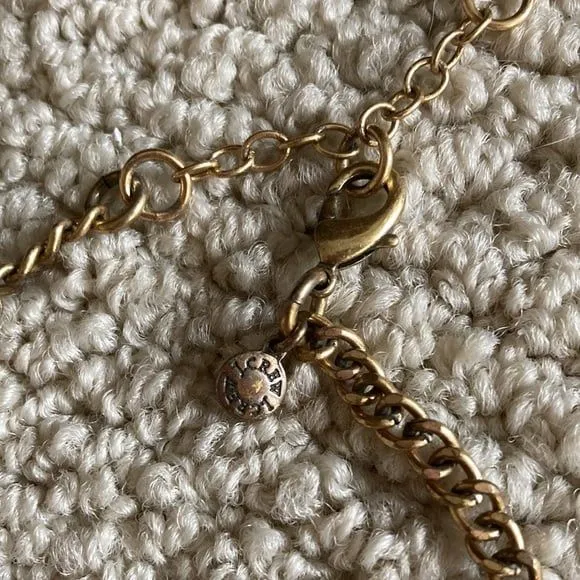 J. Crew Chain Link Statement Necklace White Glitter Stones Short Like New $88 - Image 8