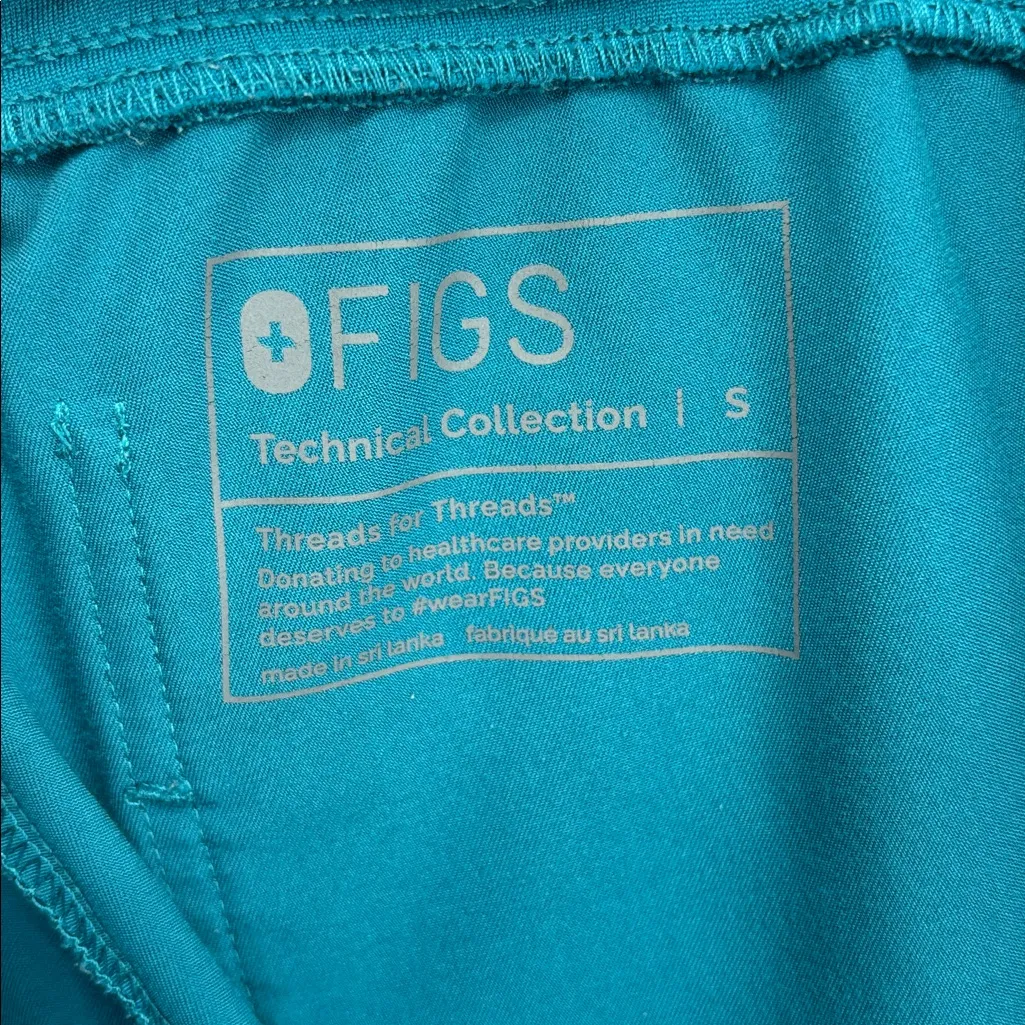 Figs Zamora Jogger Scrub Pants Women’s Size Small in Teal - Image 2