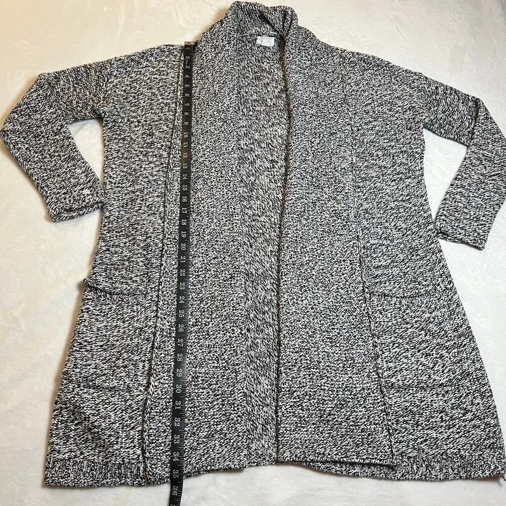 Caslon Shawl Collar Open Front Knit Cardigan Size Medium Cozy Office Casual - Image 10
