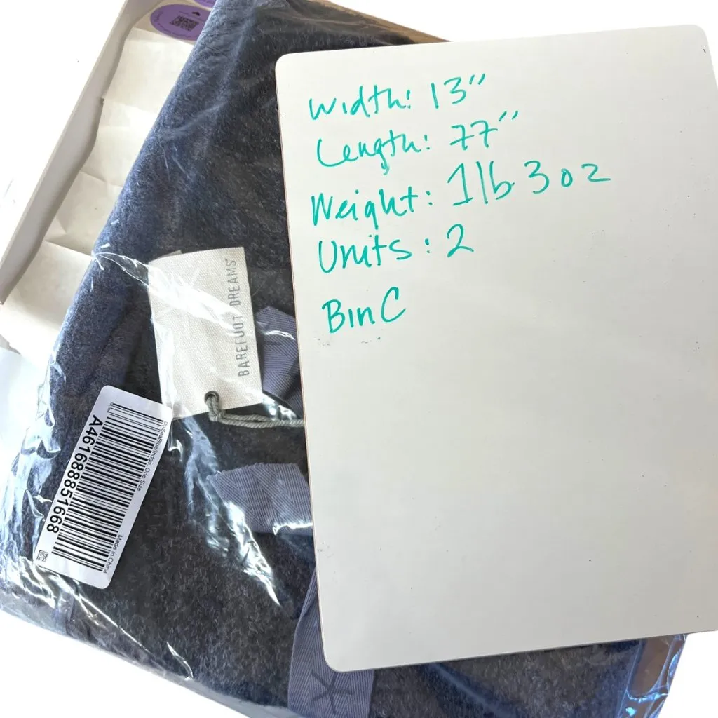 Barefoot Dreams Cozychic Lite Confetti Scarf Deep Sea Blue Indigo One Size NWT - Image 9