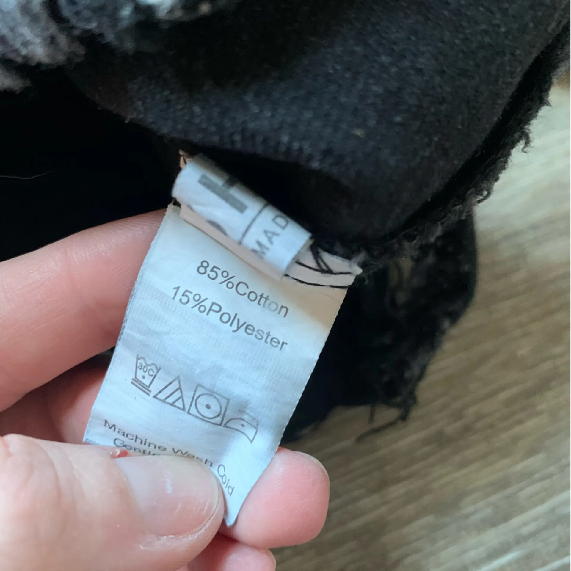 Shein Fringe Black Cropped Denim Jacket M - Image 5