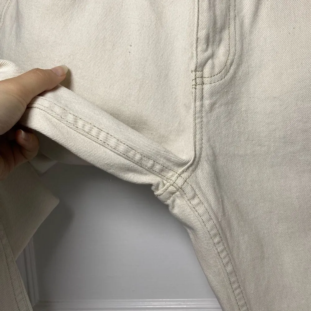 UNIF High Rise Straight Leg 5-Pocket Jeans in Ivory Neutral Size 26 - Image 7