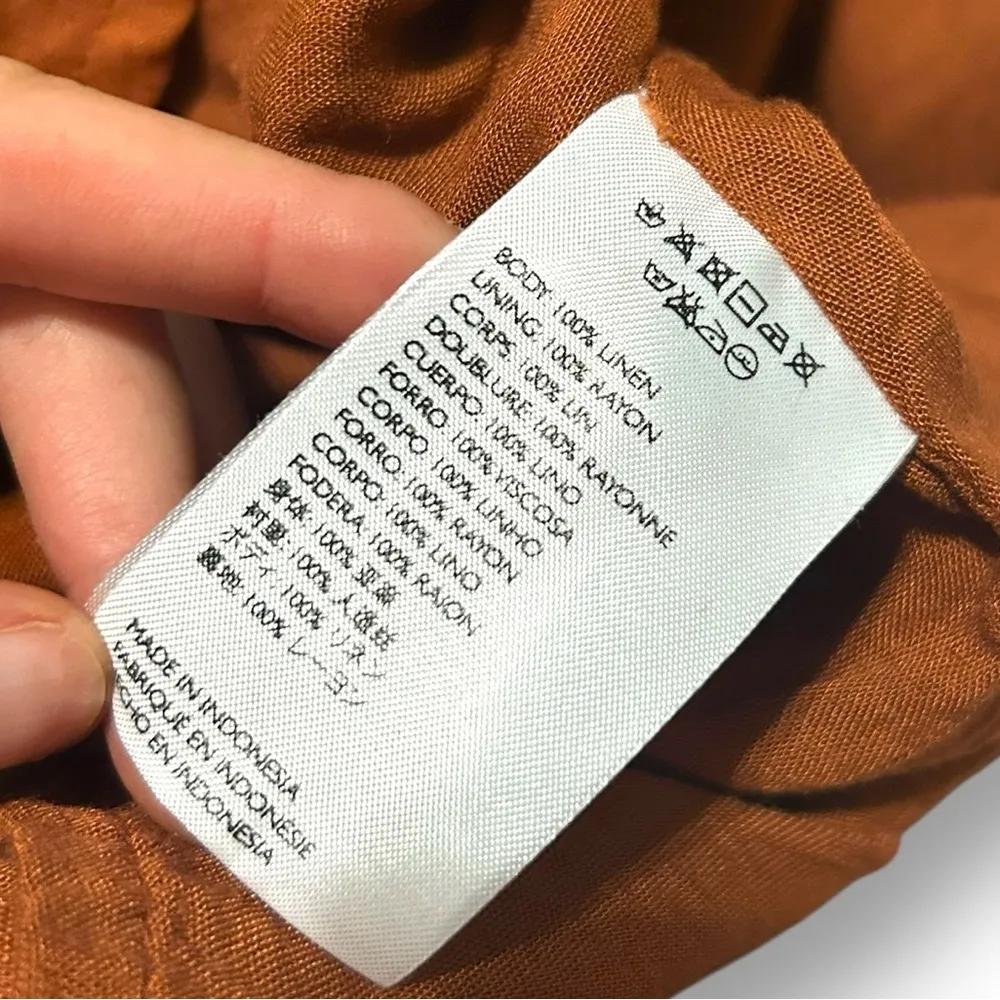 Faithfull the Brand Almero Mini Dress Plain Spice size USA 2 AUS 6 color rustic - Image 14