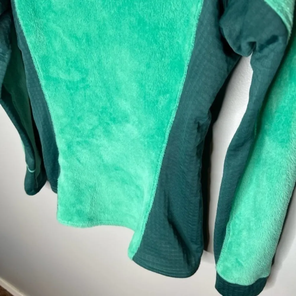 Patagonia Full Zip Soft Fleece Pullover Womens small Green Polartec Thermal Pro - Image 2