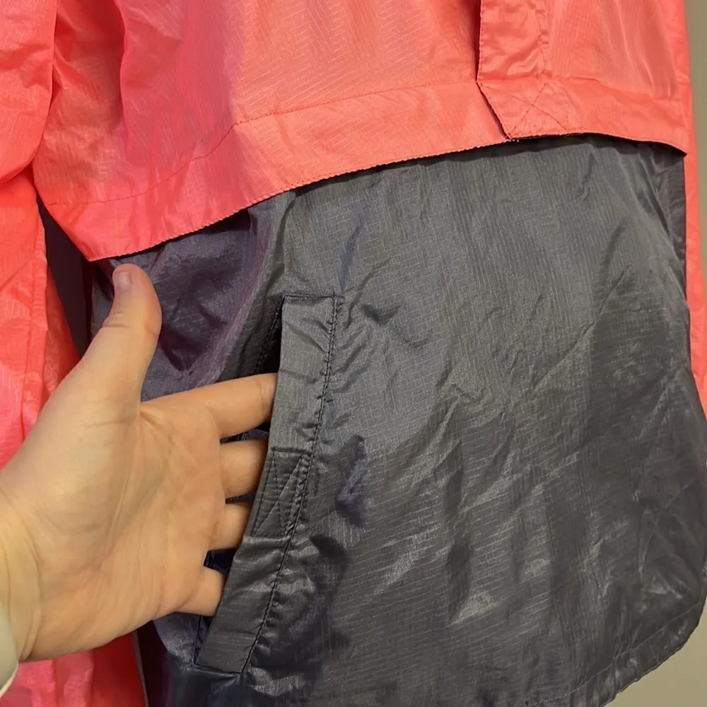 L.L.Bean  Salmon/Grey HalfZip Pullover Long Sleeve Adjustable Windbreaker-Medium - Image 6