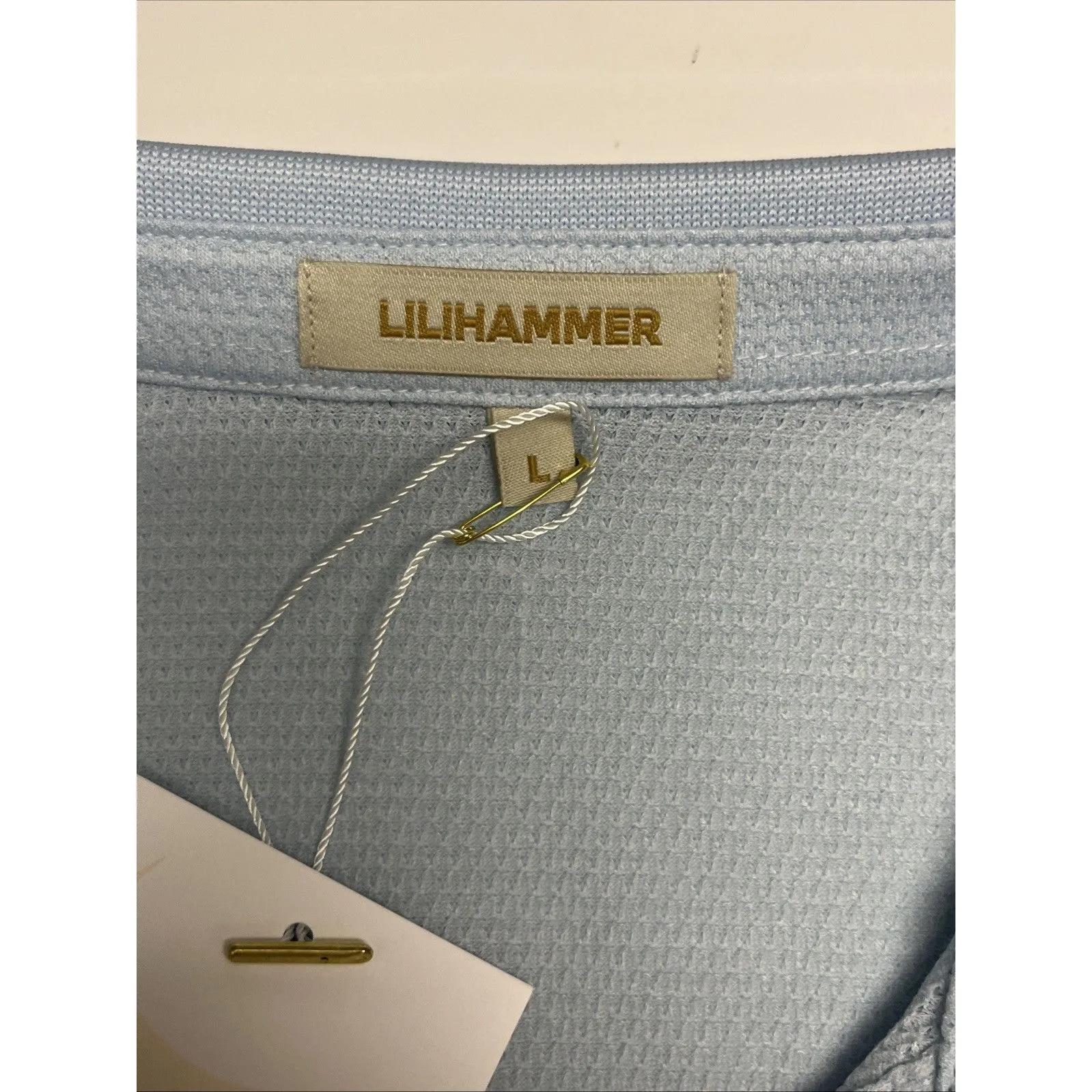 Lilihammer Women’s Baby Blue Sleeveless Lightweight Mesh Pullover Polo - Image 11