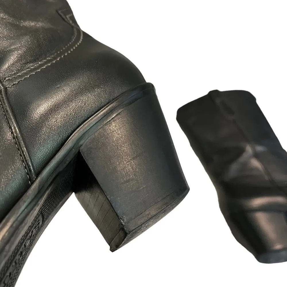 Franco Sarto Leather “Witchy Pointy” Toe Mid Calf Pull On Western Boots - Image 16