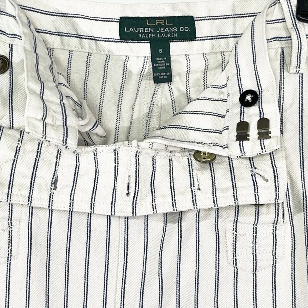 NWOT LAUREN RALPH LAUREN Women’s Blue and White Striped Sailor Skirt Size 8 - Image 2