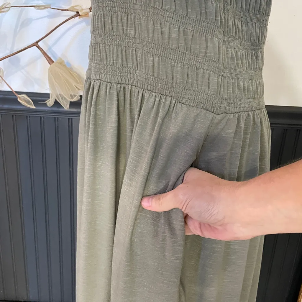 NWT Universal Thread Olive Green A Line Smocked Tank Dress - Sz XXL 💚🎀 - Image 7