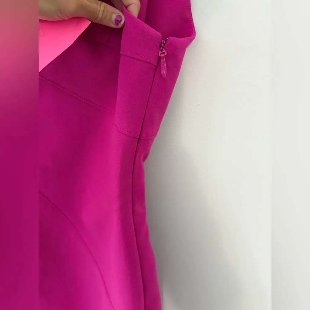 Cinq A Sept One Shoulder Formal Dress Fuschia Pink Magenta Dragon Fruit Size 4 - Image 7