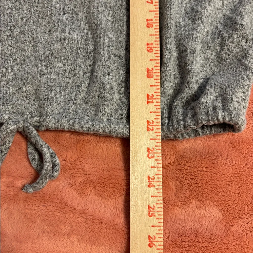 Green Envelope Los Angeles Gray Cowl Neck Drawstring Knit Top Size Large - Image 5