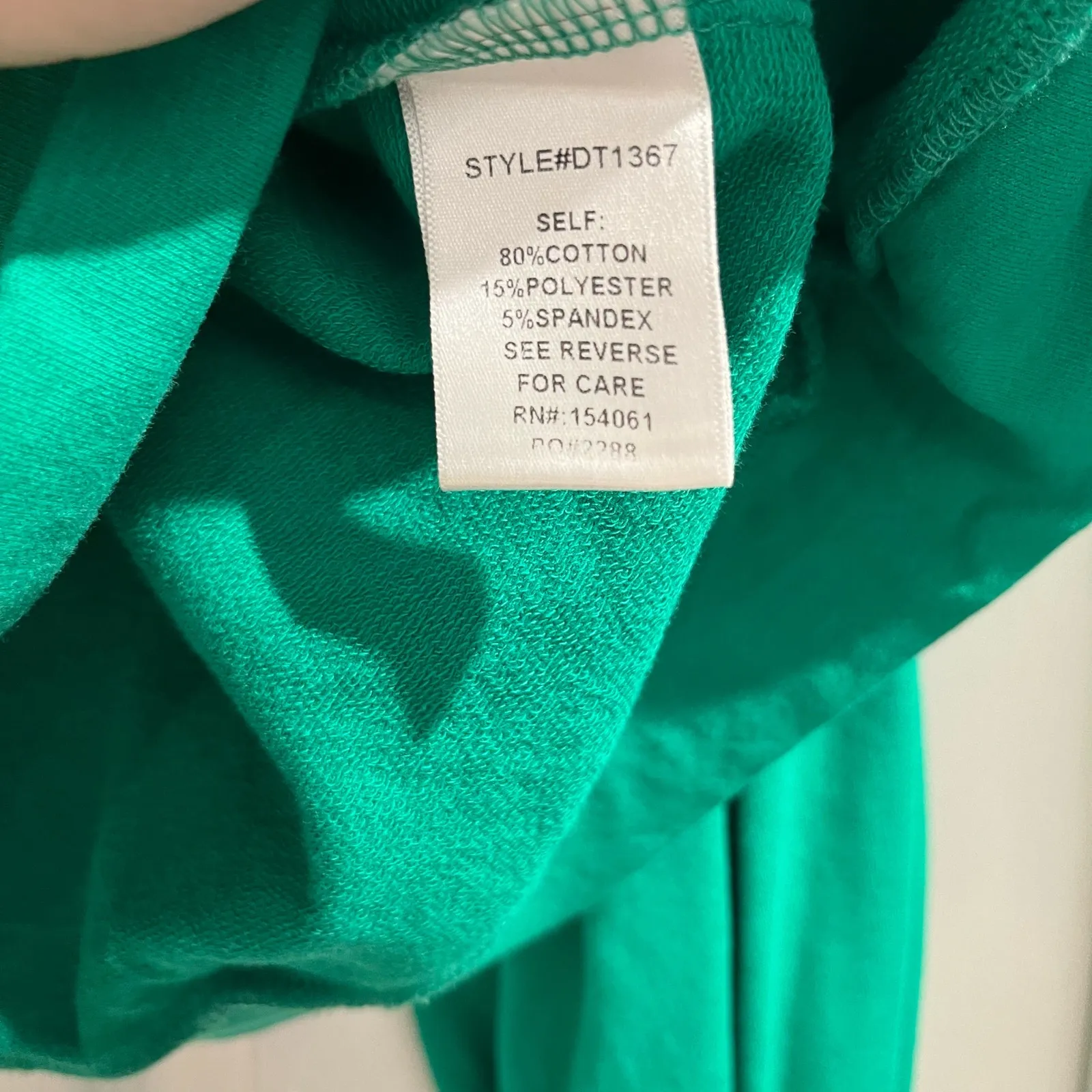 Blushing Heart Women’s Kelly Green Elastic Balloon Sleeve Sweatshirt Size M Size M - Image 5