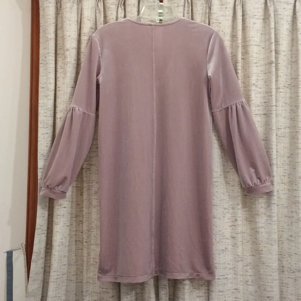 Madewell Balloon Sleeve Velvet Dress - Image 6