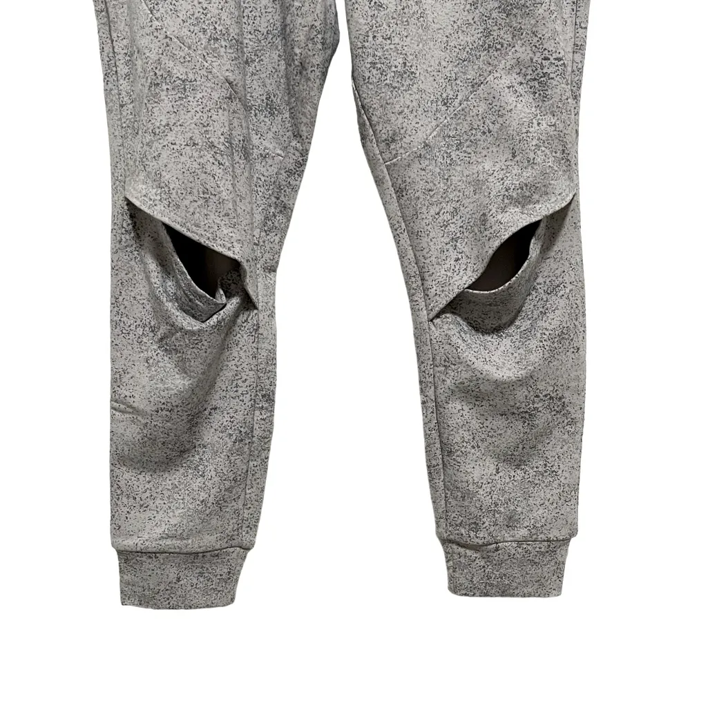 Gymshark Light Grey Chalk Open Knee Joggers S - Image 8