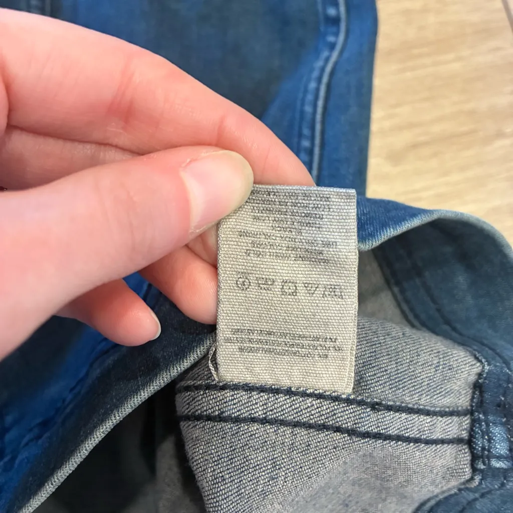 NWT Free People Modern Femme Denim Stretch Skirt Nautilus Blue Size 12 - Image 4