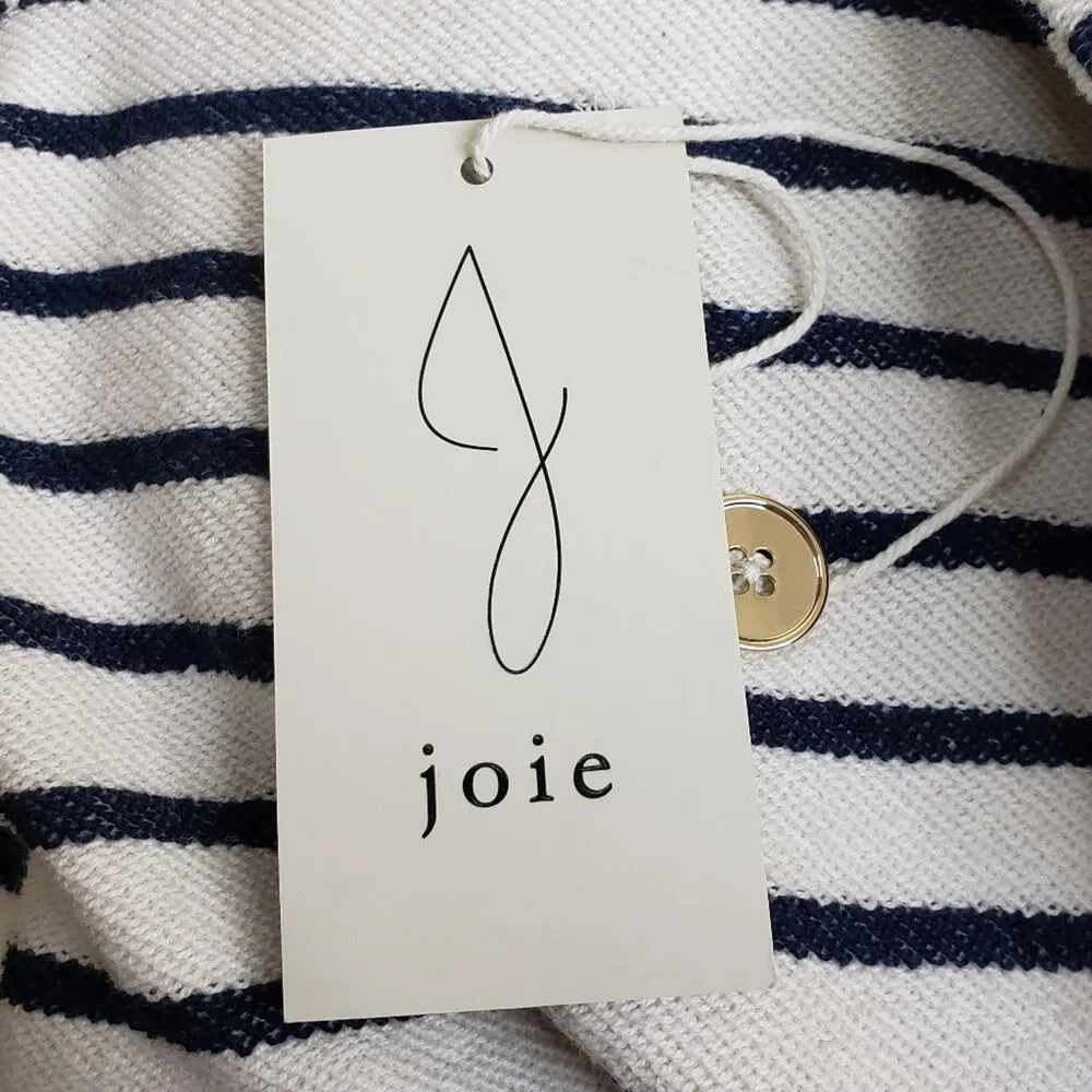 Joie Womens XS Boyfriend Blazer Striped Boucle Oversized Suit Jacket NEW - Image 9