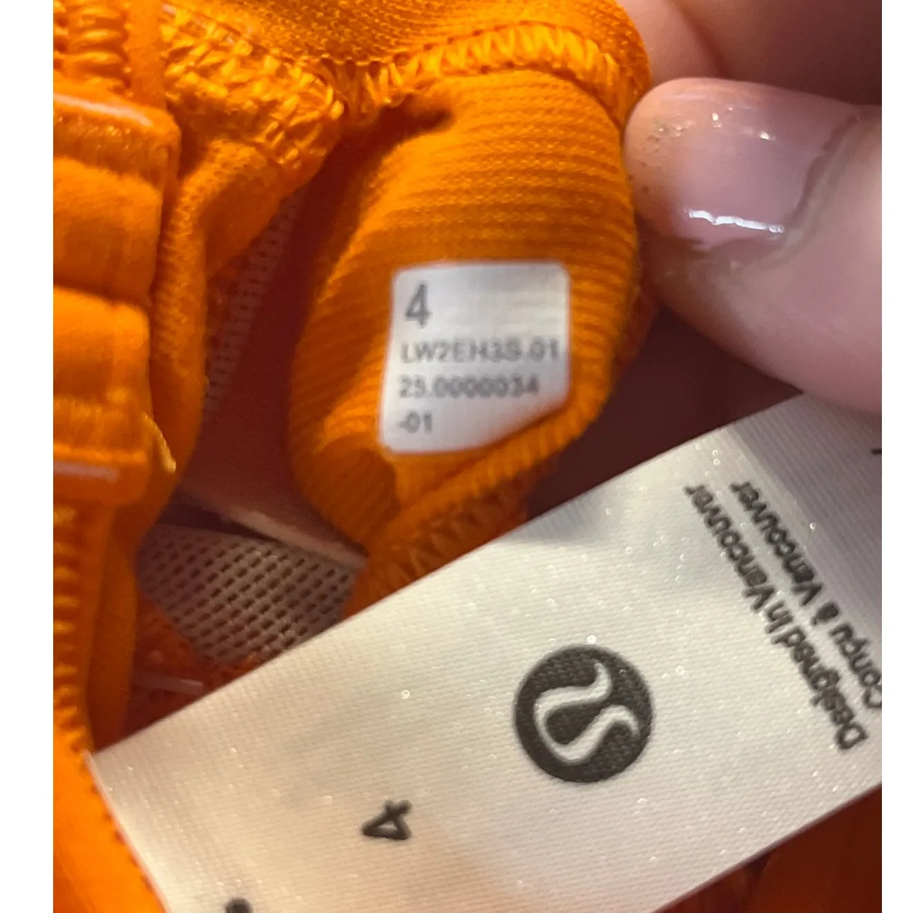 Lululemon Flow Y Wrap-Front High-Neck Bra  Size 4 Orange Fire Hazard B/C Cup - Image 5