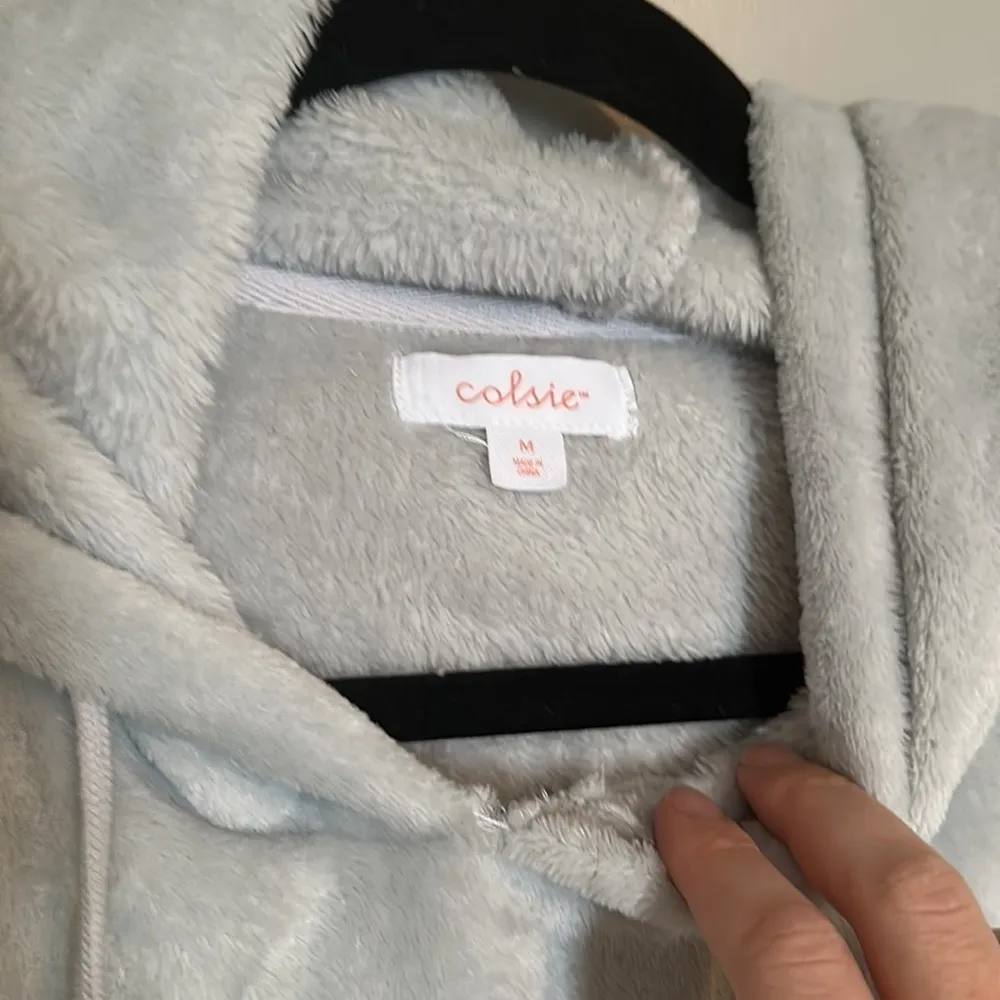 Super soft light, gray blue hoodie, size medium - Image 2
