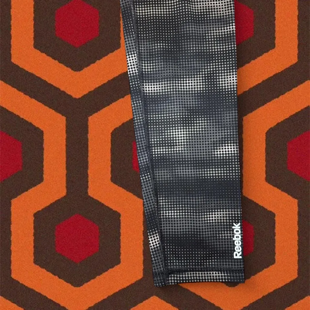 Grey Print Women’s Active Running Leggings - Image 3