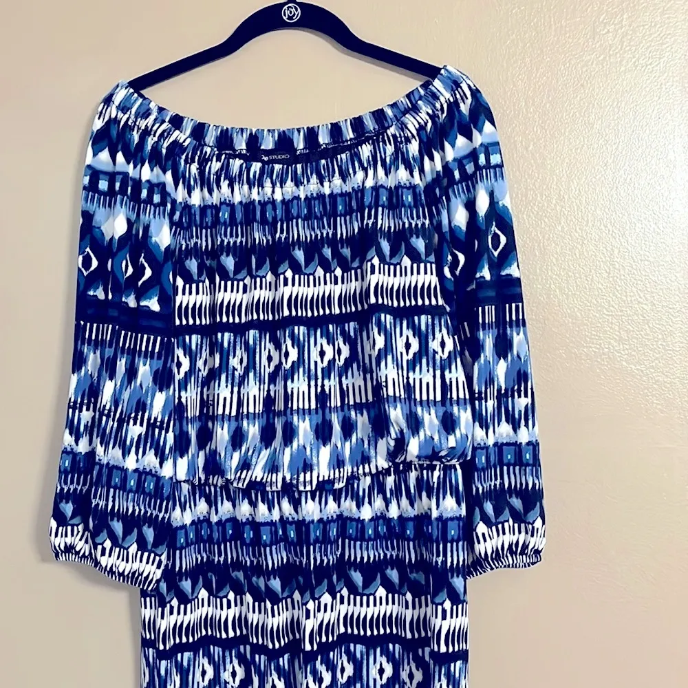 AB Studio Multicolor Geometric/Abstract Design Dress Sz M - Image 2