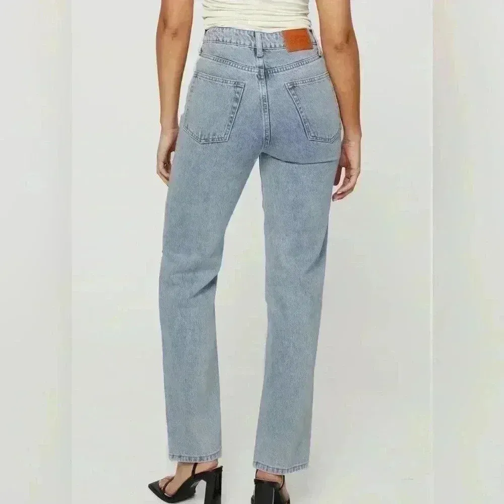 Princess Polly Holland Ripped High Waist Straight Leg‎ Jeans Size US 10 - Image 7