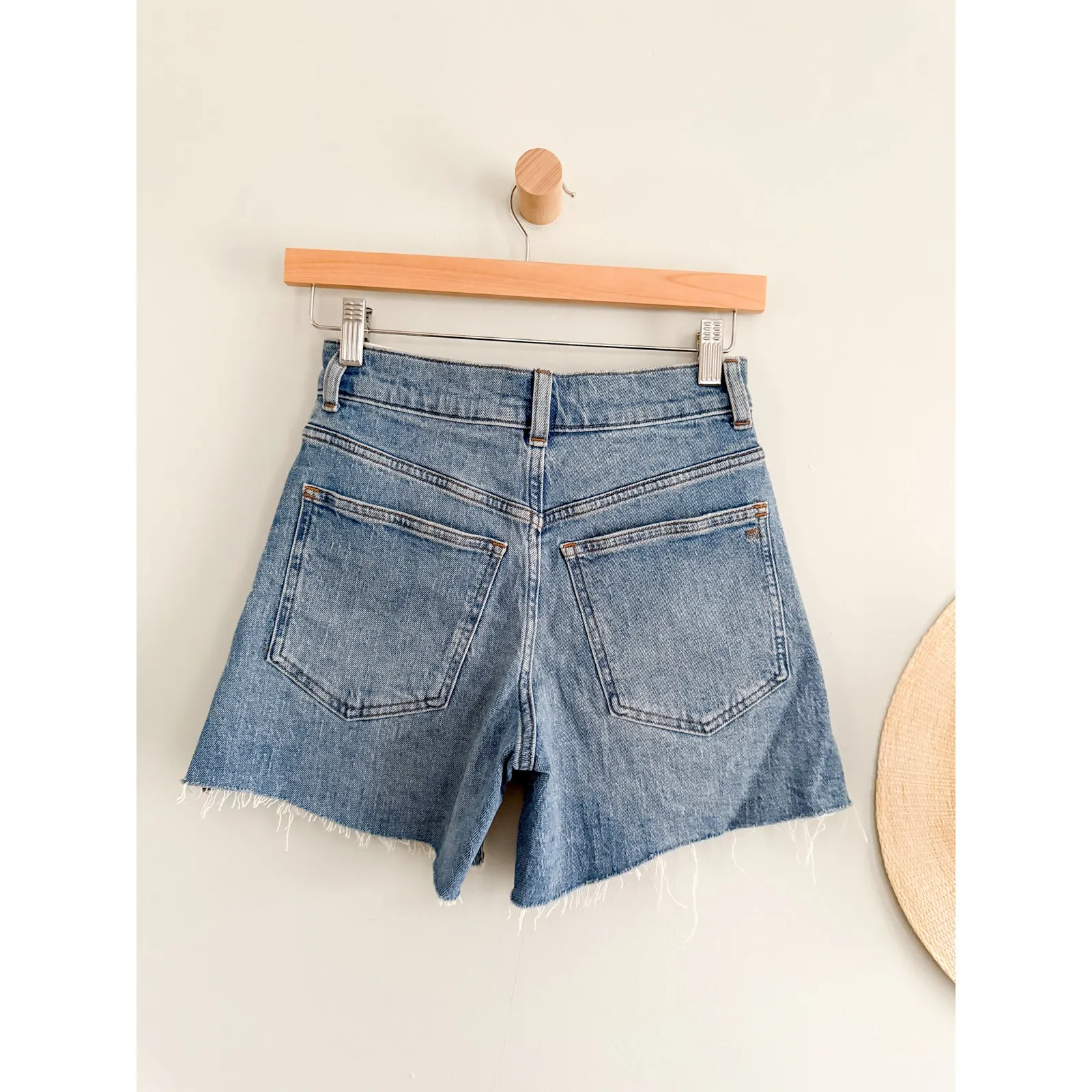 Madewell | NWT Perfect Vintage Mid-Length Jean Shorts Altoona Wash | Sz 23 - Image 9