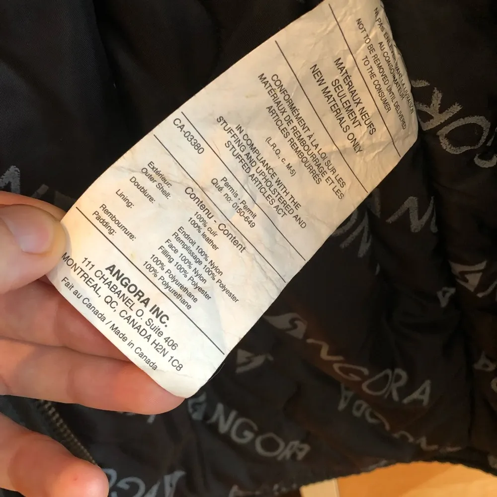 ANGORA Canada Vintage Women's Black Leather Ski Belted Jacket Medium Micro Loft - Image 6