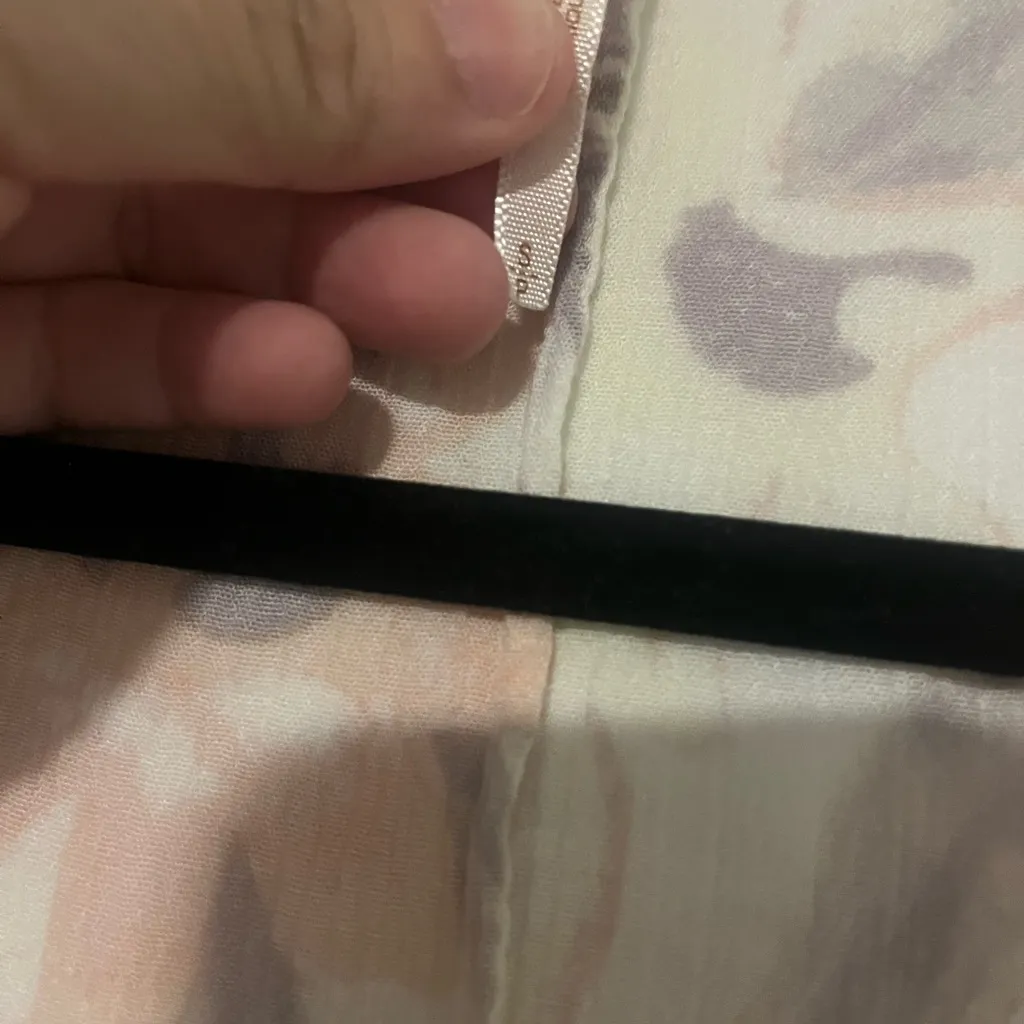 Free‎ People Floral Kimono with Crochet trim. Wrap Cover Bohemian Size S - Image 11